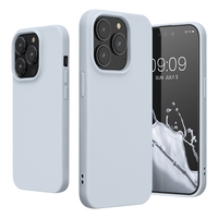 Husa pentru Apple iPhone 14 Vafy, Liquid Silicone, cu Microfibra pe interior, Protectie Antisoc, Grey, Gri