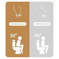 Scaunel WC, Flippy, Tratament Impotriva Hemoroizilor si Constipatiei, Scaun Inaltator WC Copii, Suport Picioare WC, Taburet Inaltator Pozitia Corecta Ghemuit Pe WC, Plastic Rezistent, 17x22x38 cm, Albastru