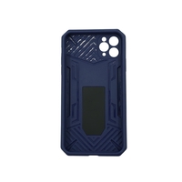 Husa de protectie Vafy pentru Apple iPhone 12 Pro Max Defender Model 4 cu suport, Albastru inchis