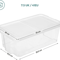 SONGMICS Set 12 cutii de depozitare pantofi, stivuibile, cu capac din plastic, pentru pantofi pana la marimea 41