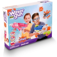 Set 2x Pistol cu Apa pentru Copii, Rezervor, Pentru Piscina/Plaja, Flippy, 6ani+, Roz + Albastru, 600 ML