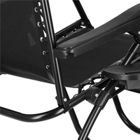 Sezlong pliabil SERSIMO GC3, Relax Zero Gravity cu parasolar, 175cm, negru