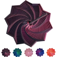 Jucarie Decompresie, Flippy, Model Stea 3D, DuoChrome, Maner Spirala, Turn Magic Geometric, Multiple Forme, Anti-stress, 17 cm, Negru/Rosu