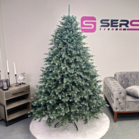 Brad artificial Christmas Deluxe by Sersimo, Alaska Select verde argintiu, integral 3D, 210 cm