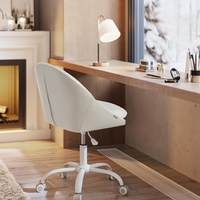 SONGMICS Scaun de birou ergonomic, inaltime reglabila, 60x60x(80-90) cm, bej