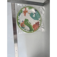 Set 10 Farfurii de Carton Happy Birthday, Flippy, 23 cm, Tematica Aniversare, Model Dinozauri, Multicolor