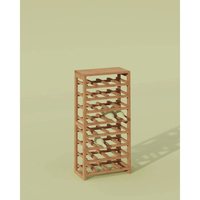 Suport sticle 5Five Linha bambus pentru 32 sticle, 45x24x89 cm, maro natural