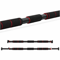 Bara tractiuni reglabila pentru usa 82-130 cm, otel si spuma NBR, capacitate 300 kg, negru