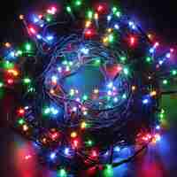 Instalatie Craciun, 35 m, 1001 Led-uri ,Franjuri, Multicolor, Flash, Transformator cu telecomanda, Interconectabila, Prelungitor 3 m inclus, Fir Alb, Vafy