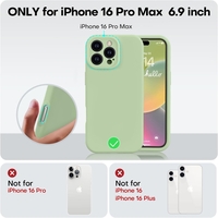Husa de Protectie Matte TPU, Vafy, pentru Apple iPhone 16 Pro Max, Protectie Camera, Antisoc, Antizgariere, Antialunecare, Acoperire Completa, Verde