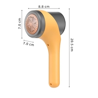 Aparat Scame si Par Haine, Vafy, Electric, USB inclus, Periuta Curatare, pentru Diferite Tesaturi, 3 Trepte, 20.5 x 8.8 x 7 cm, Galben