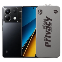 Folie de Protectie pentru Xiaomi Poco X6, Vafy, Sticla Securizata ESD Antistatica, Super-X Privacy OG, Margini Negre, 0.30 mm, Transparent Inchis