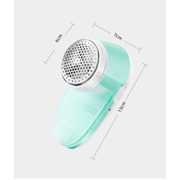 Aparat Pentru Curatat Scame, Par Si Praf, Vafy, Pentru Diferite Tipuri De Material, Cu Lame Din Otel Inoxidabil, Incarcare Prin USB Type-C, Cu Perie De Curatare si Cablu USB Incluse, 13x7 cm, Verde