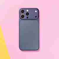 Carcasa Metalica, Vafy, Compatibila Apple iPhone 16 Pro Max, Creeaza Aspect de iPhone 17 Pro Max, Unibody Mat, Rezistenta la Zgarieturi, Albastru
