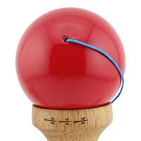 Kendama X Originala, Profesionala, Flippy, Big Cups V2, Super Sticky cu Cupe Mari, din lemn 18 cm, Rulment Metalic cu Ata 55 cm, Rosu/Alb