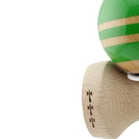 Kendama X Originala RAINBOW, Profesionala, Flippy, Cupe Mari KING SIZE V3, Super Sticky, Gaura in Baza, Rulment Metalic, din lemn 18 cm, Ata 62/65 cm, Verde/Maro