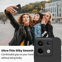 Husa de Protectie, Vafy, pentru Xiaomi Redmi Note 13 Pro 5G, Liquid Silicone, cu Microfibra pe Interior, Protectie Antisoc, Compatibil Incarcare Wireless, Negru