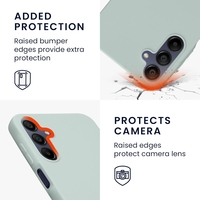Husa de Protectie Matte TPU, Vafy, pentru Samsung Galaxy A35 5G, Protectie Camera, Antisoc, Antizgariere, Antialunecare, Acoperire Completa, Verde