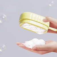 Perie de Spalat Haine, Flippy, cu Dispenser pentru Detergent, 4 Perii de Curatare, din ABS + PS, Galben
