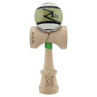 Kendama X Zen Series Originala, Profesionala, Flippy, Cupe Mari KING SIZE V3, Super Sticky, Gaura in Baza, Rulment Metalic, din lemn 18 cm, Ata 62/65 cm, Verde
