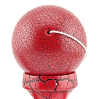 Kendama X Originala, Profesionala, Flippy, Kendama Cracked, din Lemn, 18 cm, Rosu/Negru