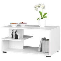 Masuta de cafea, PAL laminat, 90x51x45 cm, alb