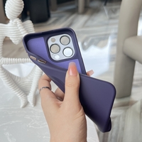Carcasa Liquid Silicone, Vafy, Compatibila iPhone 17 Air, Magnetica, Protectie TPU Camera, Gri Titanium