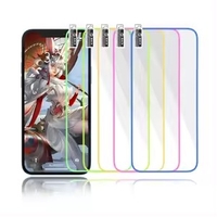 Folie de Sticla Securizata pentru Apple iPhone 15 Pro Max, Flippy, Luminous, Margine Fosforescenta Neon din Silicon, Mat, Anti-Amprenta, Protectie Completa, 9H, Alb