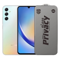 Folie de Protectie pentru Samsung Galaxy A34, Vafy, Sticla Securizata ESD Antistatica, Super-X Privacy OG, Margini Negre, 0.30 mm, Transparent Inchis