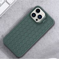 Husa de Protectie TPU, Vafy, pentru Apple iPhone 15 Pro Max, 3D Cube, cu Inel, Protectie Camera, Antisoc, Antizgariere, Antialunecare, Acoperire Completa, Verde