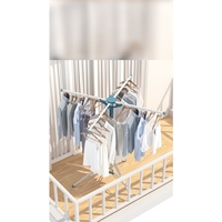 Uscator de Rufe, Flippy, Tip Umbrela, Pliabil, Telescopic, pentru Interior-Exterior, cu Patru Tije, Picior Anti-Alunecare, Inaltime Ajustabila, 108 pana la 165 cm