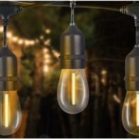 Ghirlanda luminoasa, LED, model Ariane, 10 becuri, 600cm, incarcare solara, lumina alb cald