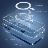 Husa MagSafe Silicone pentru iPhone 14 Pro Max, Vafy, Transparenta