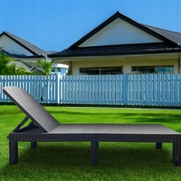 Sezlong pliabil tip valiza, 3 pozitii reglare, structura usoara pentru transport, 186x60x30 cm, gri