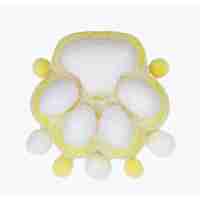 Jucarie Interactiva Squishy, Flippy, Model Cat Paw, Squeeze Pinch Family, Revenire Lenta, din TPR, +3 Ani, 7.5 cm, Textura Puf, Galben