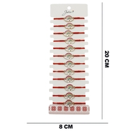 Bratara Martisor pentru Dama, Jolie, Model Curcubeu cu Inimi, Set 12 bucati, Pandativ din Inox Auriu, Snur Ajustabil Impletit, Rosu