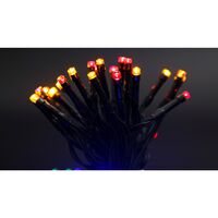 Instalatie de Craciun cu Baterii Tip Liniar, 2 jocuri de lumini, Fir Verde 5 m 50 LED -uri, Multicolor