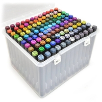 Set 168 Markere, Flippy, cu Alcool Touch Room, Cutie Plastic Inclusa, 2 Varfuri, Multicolor