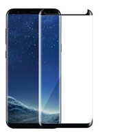 Folie Sticla Securizata Curbata, Flippy, compatibila cu Samsung Galaxy S8, Full Glue, 4D/5D Negru
