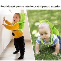 Perna tip Rucsac pentru Protectia Capului, Vafy, Tetiera tip Broscuta, pentru Bebelusi, 33x6x19 cm, 180 g, Verde