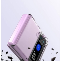 Husa de protectie Vafy compatibila cu Samsung Z Flip 5, MagSafe Blister, gaura mare camera, transparenta