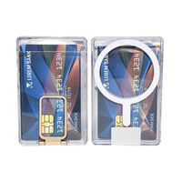 Husa pentru Carduri, Vafy, Compatibil cu Telefon Apple Magsafe, Accesoriu pentru Husa MagSafe, cu Suport Pliabil Auriu, Transparent