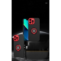 Husa de protectie Eagle eye pentru Apple iPhone 11, Rezistenta la socuri, Protectie camera, Cu inel de prindere magnetic rosu, Vafy, Negru
