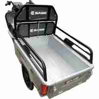 Triciclu Electric de Marfa XPB, Saige, Viteza Maxima 25 km/h, Motor 1600W, Baterie 60V/20Ah, Fara Permis, Mototricicleta Electrica de Transport, Gri