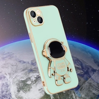 Husa de Protectie TPU 2in1, Vafy, pentru Apple iPhone 14 Plus, Astronaut cu Suport, Antisoc, Rezistenta la Impact, Protectie Camera, Verde