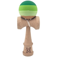 Kendama X Originala, Profesionala, Flippy, din Lemn, Rubber Grip, 18 cm, Verde in 3 Culori
