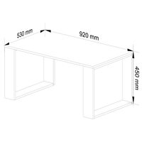 Masuta cafea NOX cu raft inferior, PAL laminat, 92x53x45 cm, stejar sonoma si alb