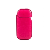 Husa Vafy pentru IQOS 2.4 Plus, Capac de Protectie, Anti Soc si Zgarieturi, din Piele Ecologica, 43 g, 12 x 6 x 2.5 cm, Roz