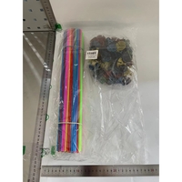 Set 100 Bete cu Rozete pentru Baloane, Flippy, Suporturi de plastic, Usor de instalat, Reutilizabil, Pentru aniversare, Nunta, Ziua de Nastere, Decorar, 40 cm, Multicolore