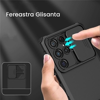 Husa Defender cu Stand pentru Samsung Galaxy S24 FE, Vafy, Suport reglabil, Antisoc, Protectie glisanta pentru camera, Negru
